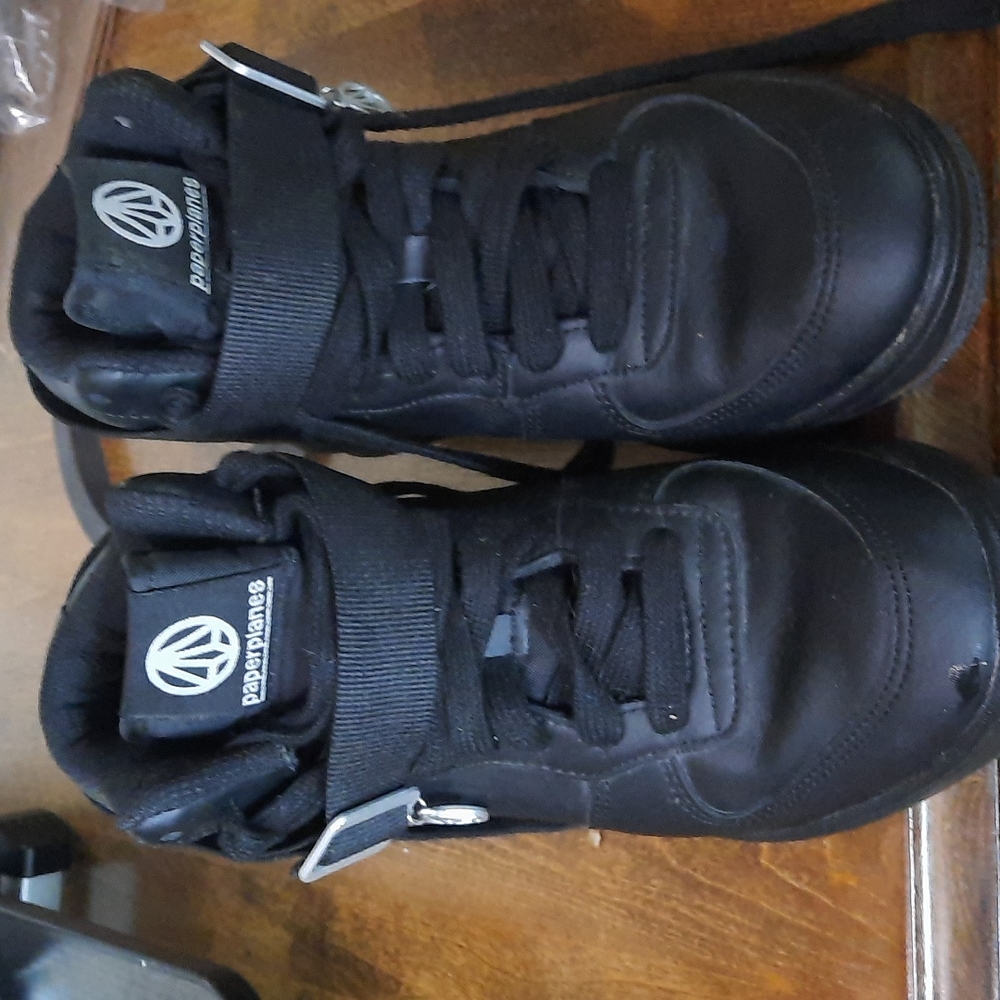 Paperplanes black wedge sneaker